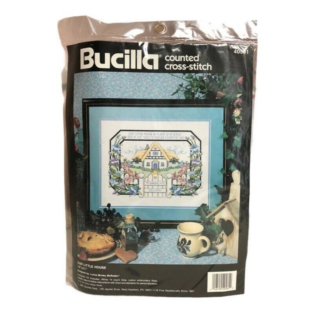 New Bucilla Cross Stitch Kit Our Little House VTG